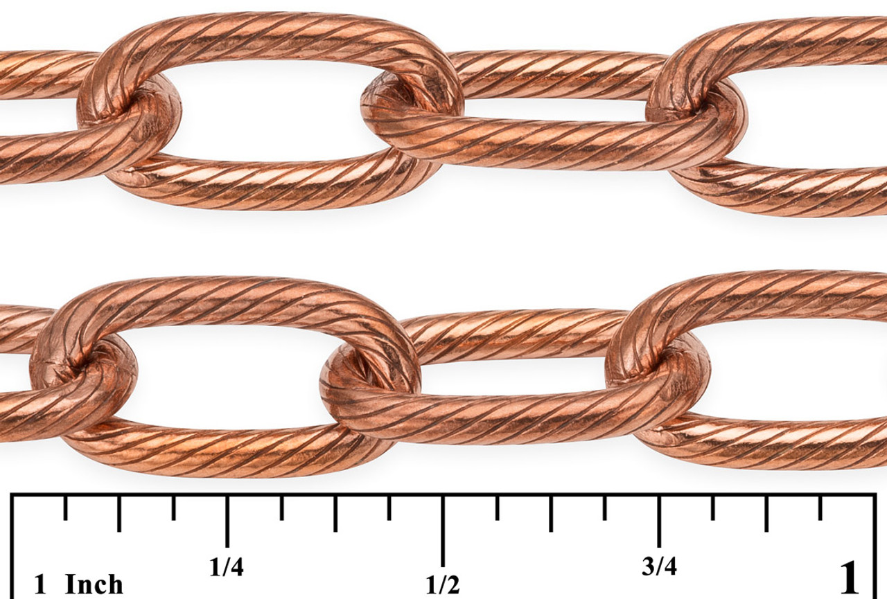 Unsoldered Links 3.5 mm Copper Chain Rolo Chain