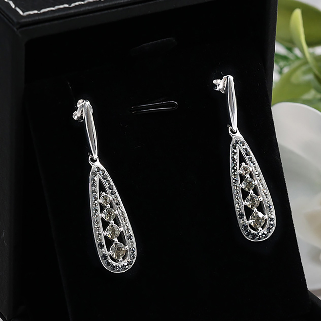 ゆうちゃん★SWAROVSKI★指輪★BLACK★当日発送 Swarovski Black Diamond Crystal Tear Drop Sterling Silver