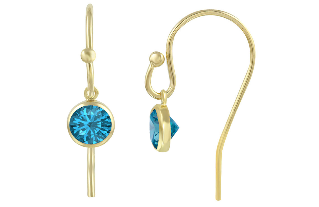 Brass Golden And Blue Ladies Gold Plated Earrings at Rs 300/pair in  Ahmedabad