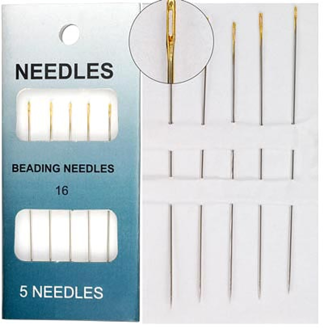Strong and Flexible Beading needles. Sold in a pack of 5 needles each  approximately 2 inches long