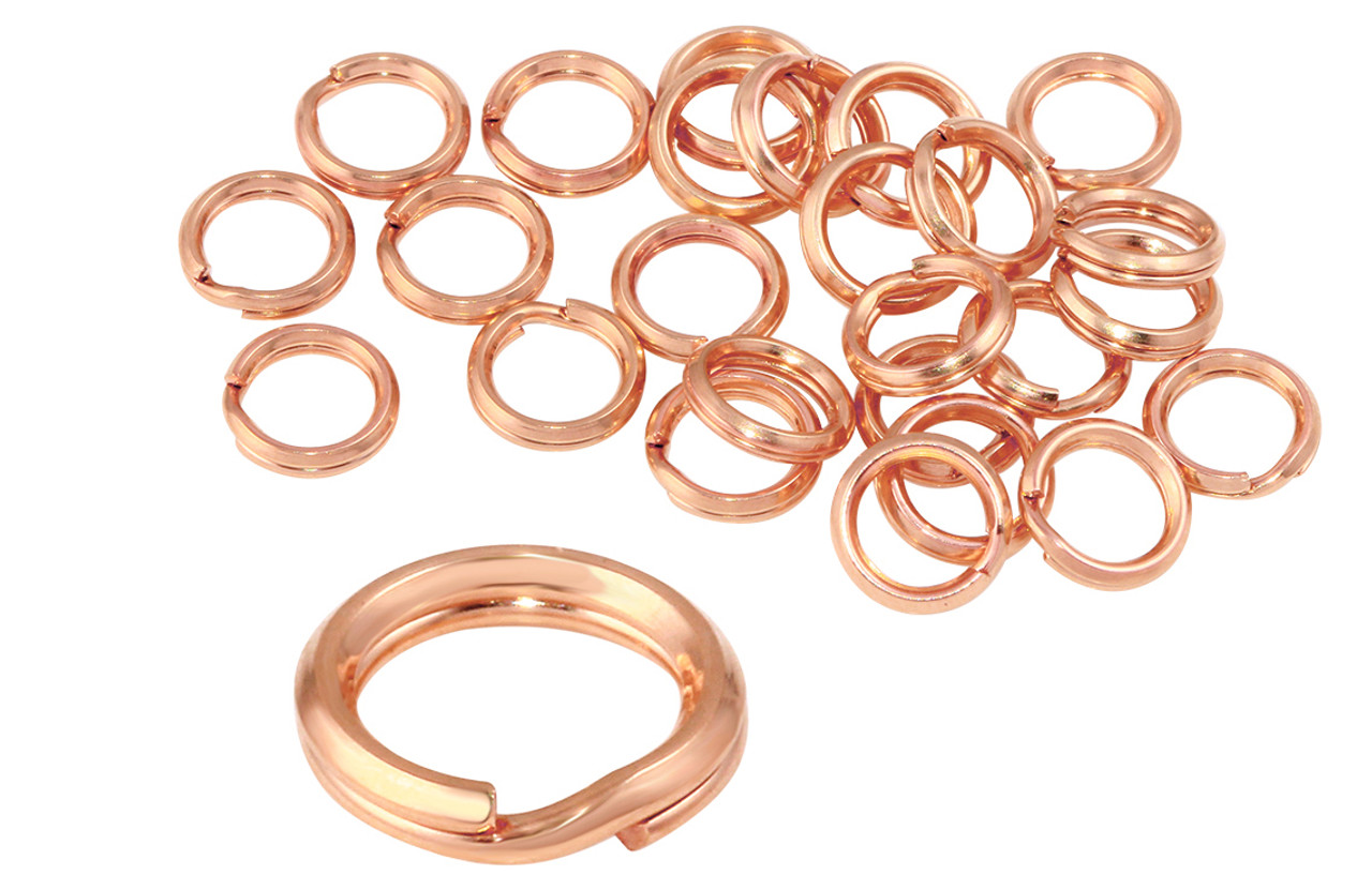 5 Pcs Bag of 6 mm 14K Rose Gold Filled Split Rings