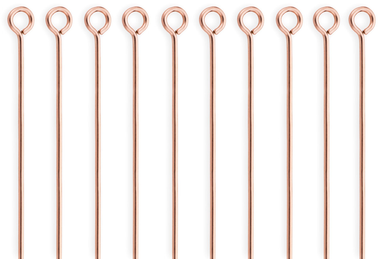 10 Pc Bag of 24g 1 In Gold Filled Eye Pins