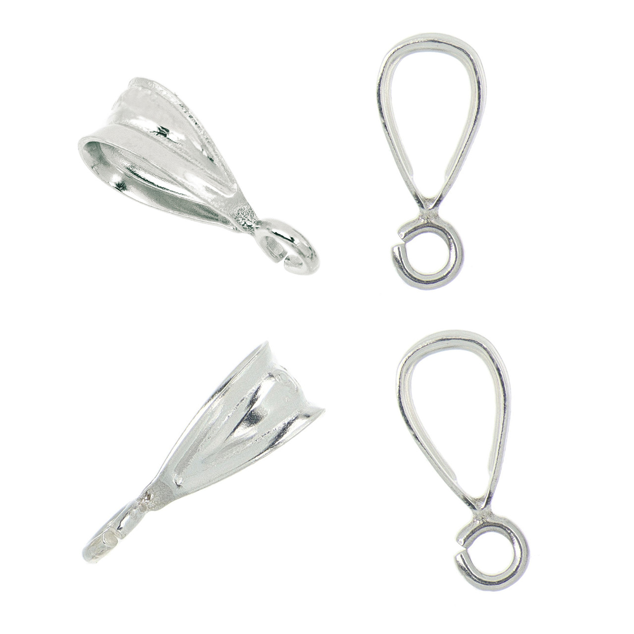 Sterling Silver Bail With Open Ring Pcs