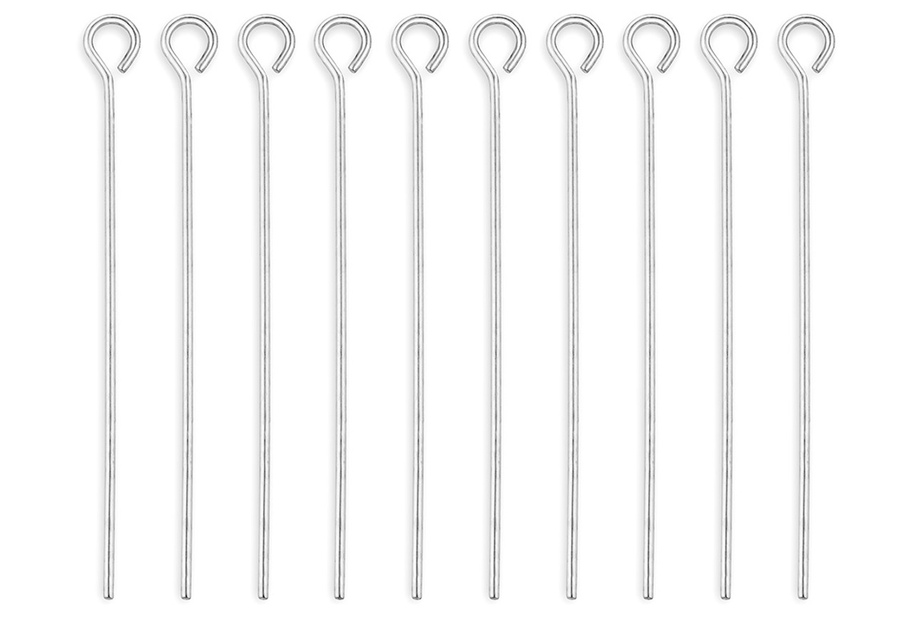 10 Pc Bag of 24g 1 In Gold Filled Eye Pins