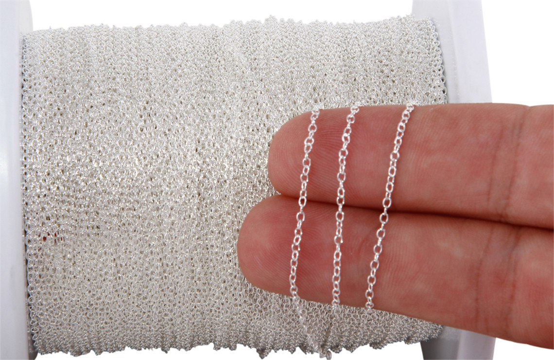 Sterling Silver Bulk Cable Chain