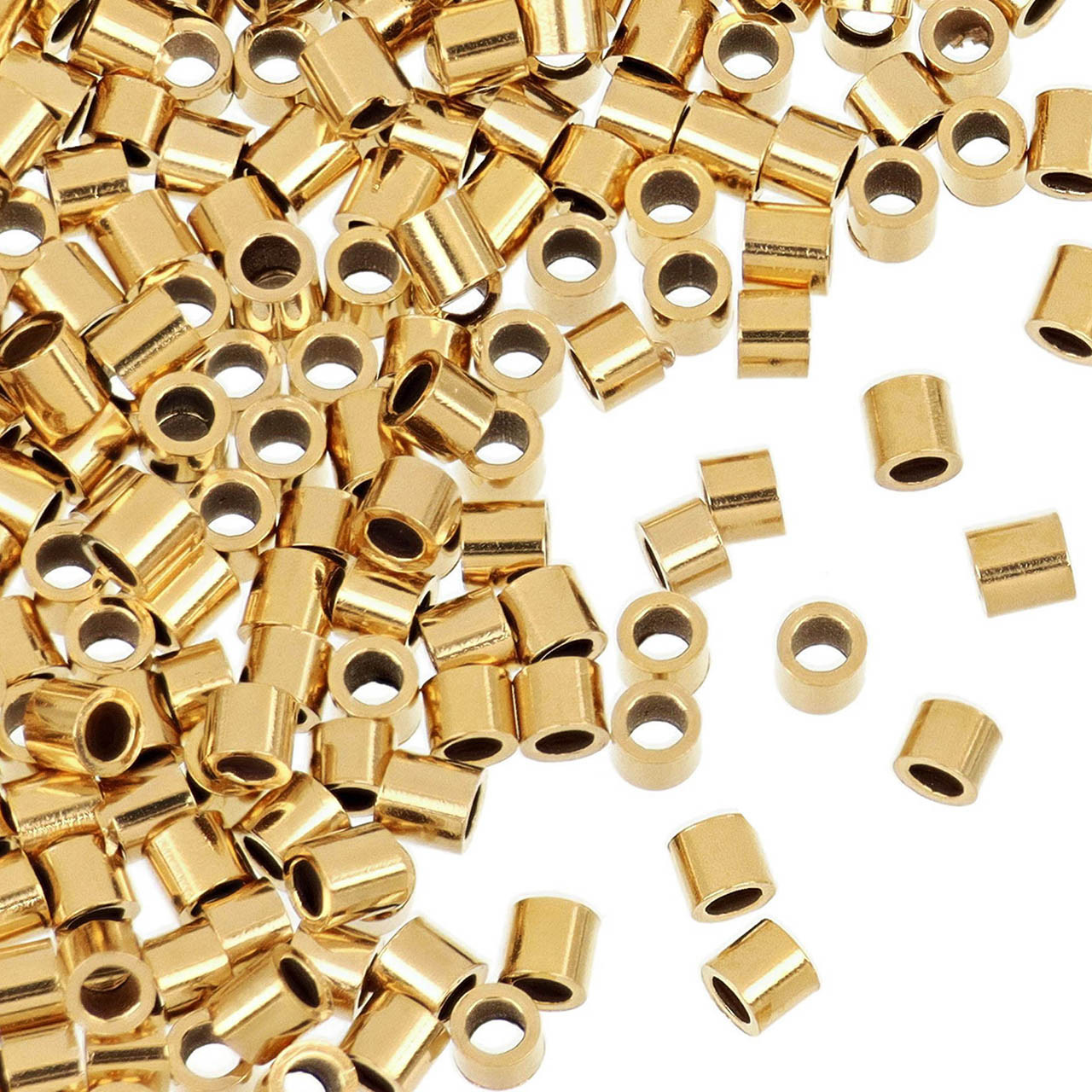 3mm/4mm/5mm 18k Gold Plated Open Crimp Beads Covers Crimp End Beads Stopper Spacer Beads For DIY Jewelry Making Supplies From Ddmyaug, $7.63