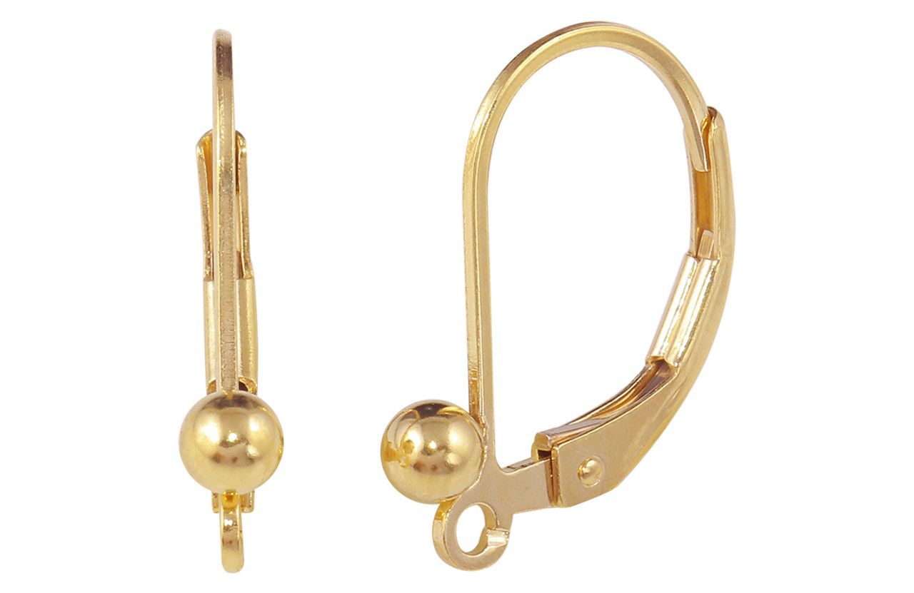 2 Pairs 14K Gold Filled Interchangeable Lever Back Earring Findings