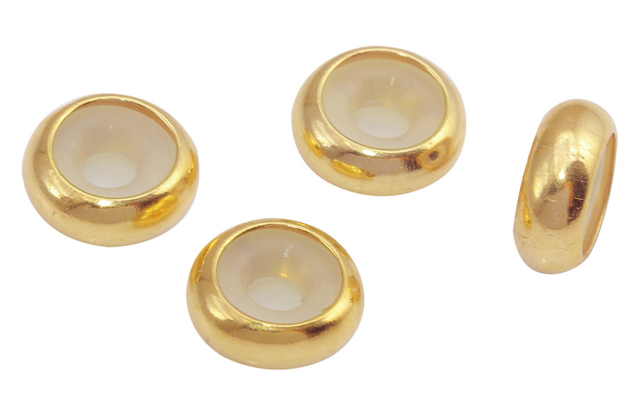 1 Pc 2.5 mm Gold Filled Rondelle Stopper Bead With Closed Ring