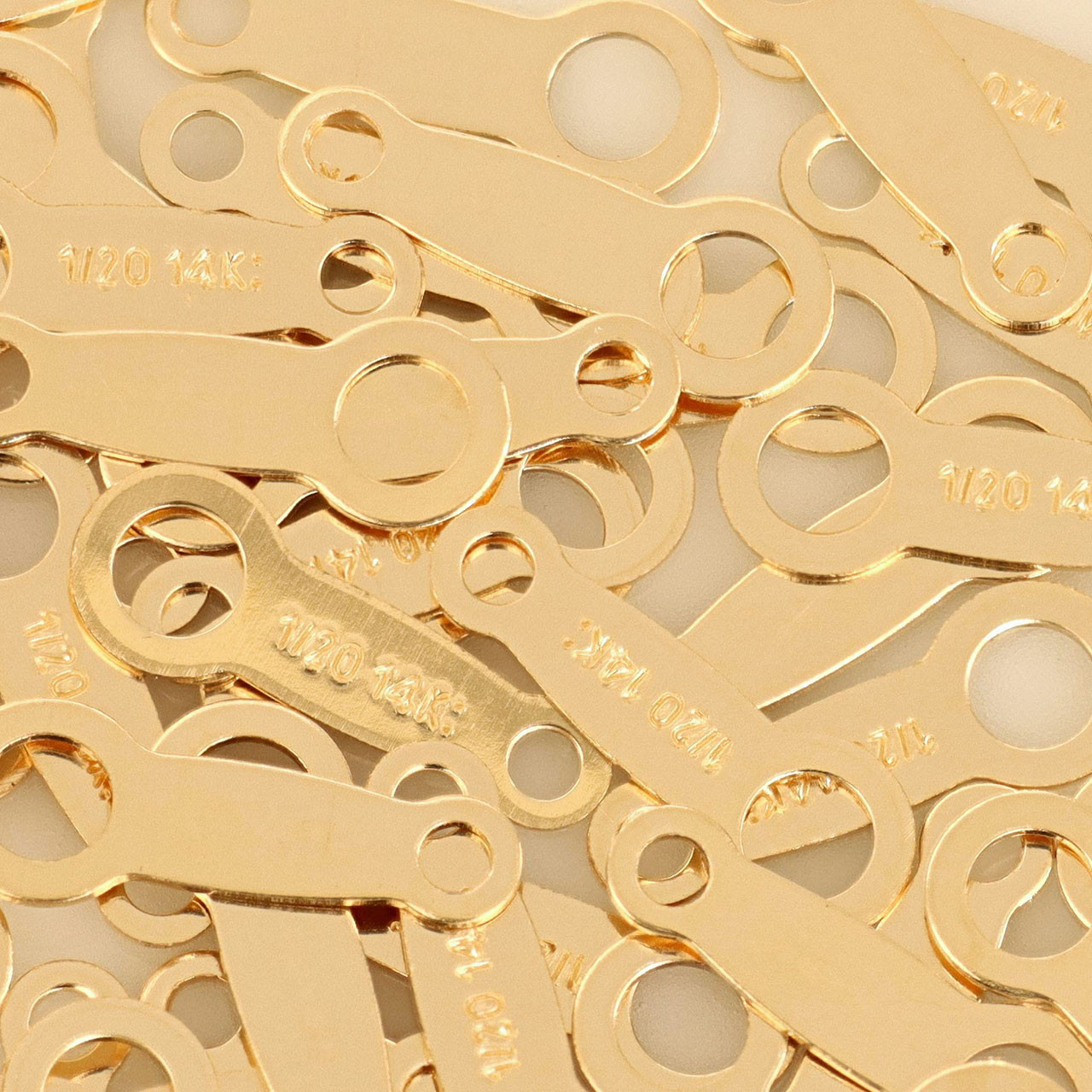 14K Gold Filled Thin Quality Tags 2x8mm - 10Pcs