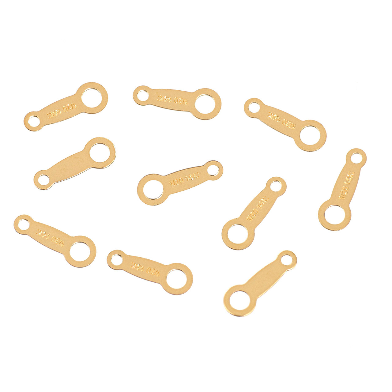 14K Gold Filled Thin Quality Tags 2x8mm - 10Pcs