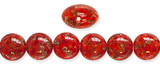 Lampwork Disc and Oval Glass Beads