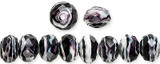 Lampwork Glass Beads Rondelle Faceted 10 mm