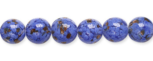 Lampwork Beads Round Shape Blue