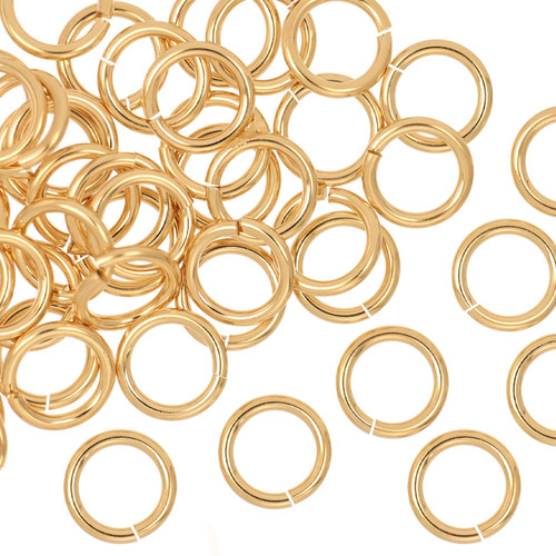 14K Gold Filled Open Jump Rings - 18 Gauge 7mm