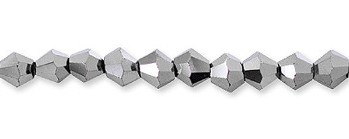 Bicone Glass Beads - Silver Color Bicone Glass Beads - Silver Color