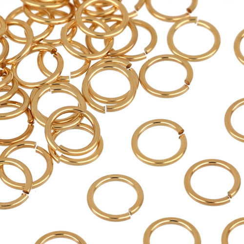 14K Gold Filled Open Jump Rings 18 Gauge 6mm 5Pc