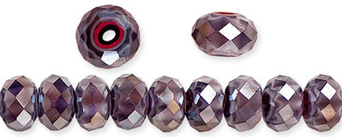 Lampwork Glass Beads 8mm Purple AB