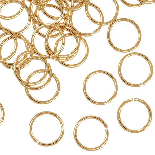 14K Gold Filled Open Jump Rings 20 Gauge 8mm 5Pc