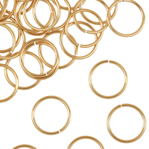 14K Gold Filled Open Jump Rings 20 Gauge  9mm 5Pcs