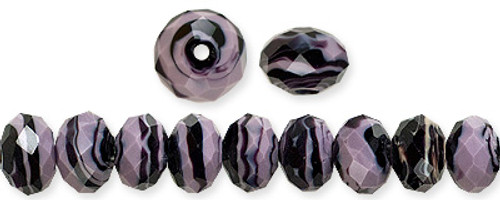 Lampwork Glass Beads 12mm Purple Design