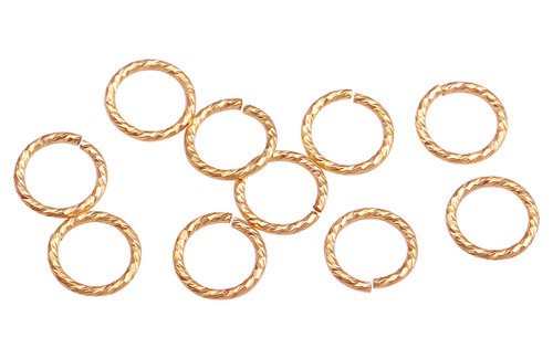 10 Pc 4 mm 20 Gauge 14K Gold Filled Open Sparkle Jump Rings