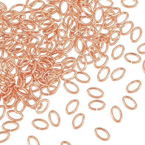 14K Rose Gold Filled Open Oval Jump Rings 14K Rose Gold Filled Open Oval Jump Rings