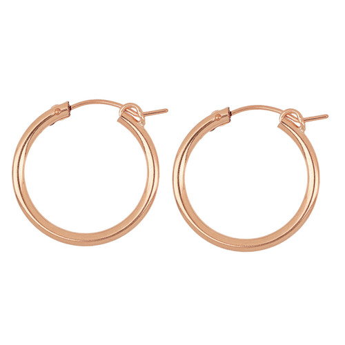 14K Rose G/Filled Eurowire Hoops