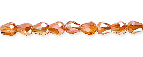 Chinese Crystal Drop Beads Orange AB