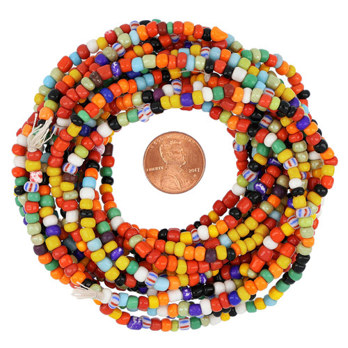 Chevron African Glass Beads Mixed Color 3.6-5mm