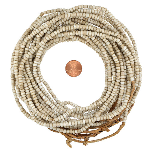 African - Waist Beads - Glass Seed Beads - Trade Beads - Apple Green
