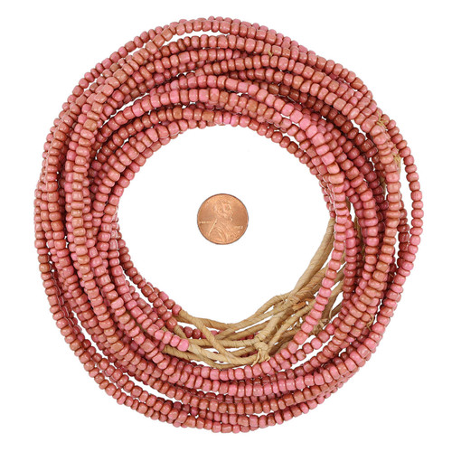 Pink African Maasai Glass Seed Beads