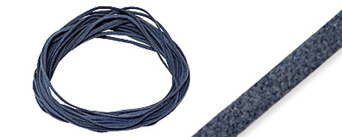 30 Ft 1.5 mm Navy Blue Color Flux Suede Cord