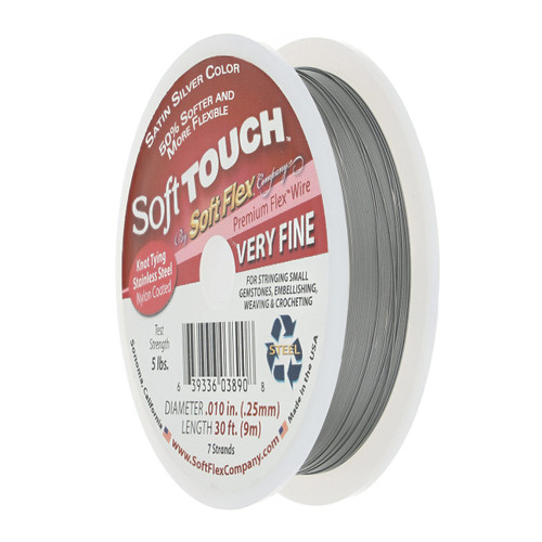 30 FT Soft Touch™ 5 LB / .25mm - Satin Silver