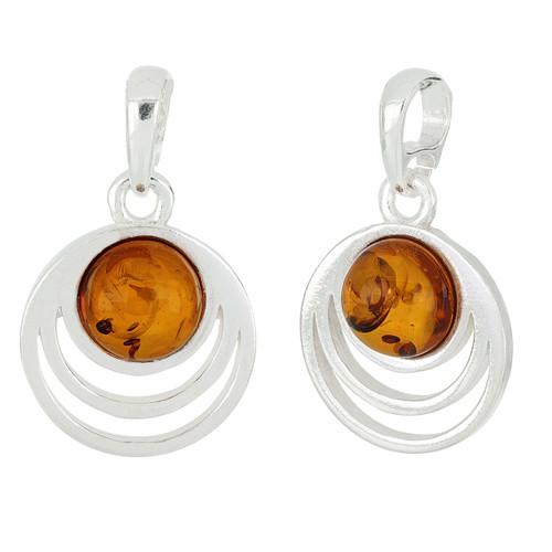 .925 Sterling Silver Baltic Amber Pendants