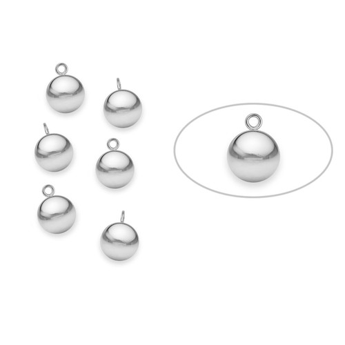 1 Pc 8 mm Sterling Silver Ball Drops