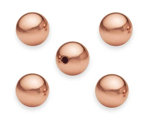 14K Rose Gold Filled Round Bead 14 mm