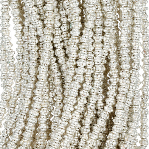 Silver Colored Bali Style Metal Beads   4.5MM