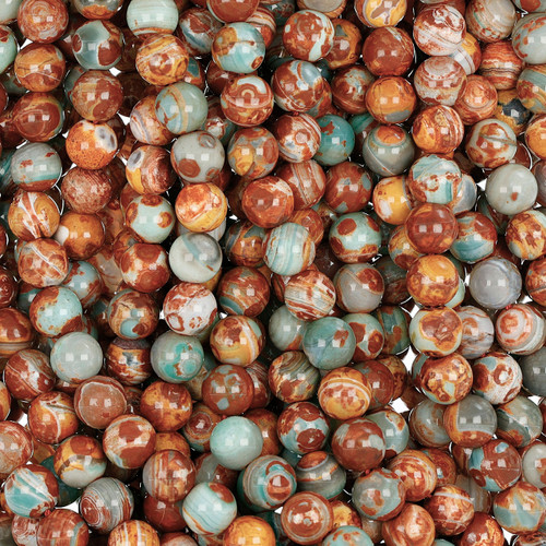 Dyed Agate Round Smooth Beads 10mm 15 In Strand-Aladaglar