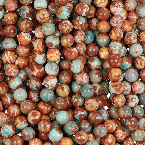 Dyed Agate Round Smooth Beads-Aladaglar