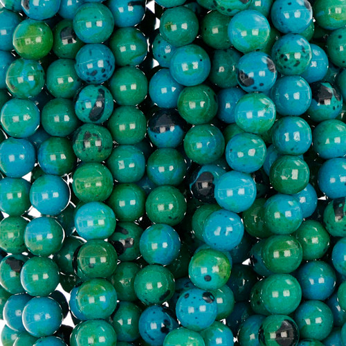 6mm Dyed Turquoise Round Smooth Beads