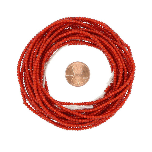 2-3mm Red African Glass Seed Beads