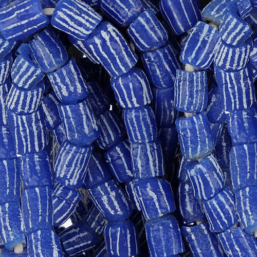 blue african glass beads