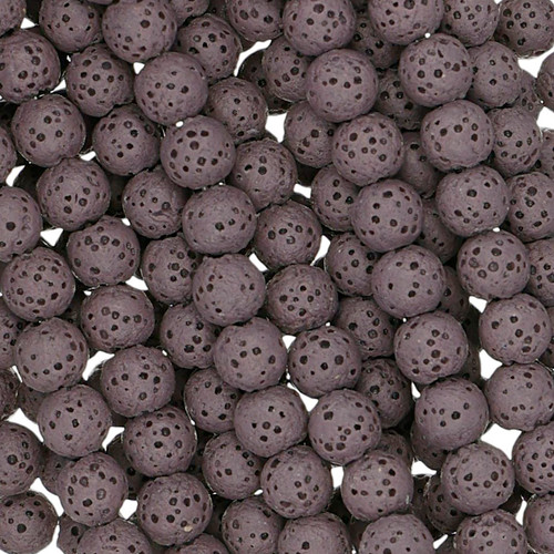 6mm Dyed Lava Rock Beads