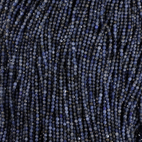 Sodalite Round Faceted Gemstone Beads 2.5 mm