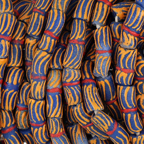 African Glass Krobo Beads 10 mm