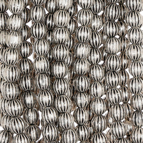 5.4MM Round Corrugated Antique Metal Beads 5.4MM Round Corrugated Antique Metal Beads