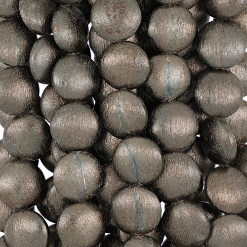 10.2MM Gunmetal Colored Coin Brushed Bead