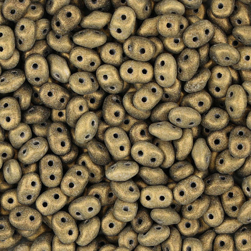 Superduo™ Czech Glass Beads - Metallic Gold