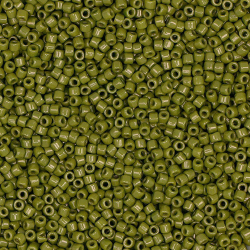 Matubo™ 10/0 Seed Beads - Vega On Opaque Green