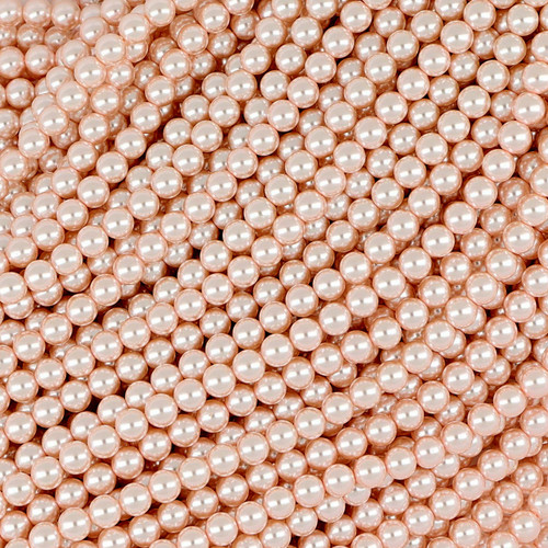 Pink Faux Pearl Beads 6mm